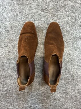 Russell & Bromley Men's Brown Suede Chelsea Boots - Size 42.5